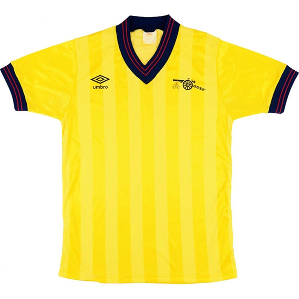 Tailandia Camiseta Arsenal 2ª Kit Retro 1983 1984 Amarillo